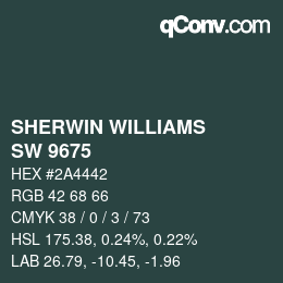 Farbcode: SHERWIN WILLIAMS<br>SW 9675 - Westhaven | qconv.com