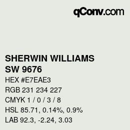 颜色代码: SHERWIN WILLIAMS<br>SW 9676 - Green Glimpse | qconv.com