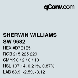 カラーコード: SHERWIN WILLIAMS<br>SW 9682 - Silent Ripple | qconv.com