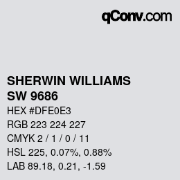 Color code: SHERWIN WILLIAMS<br>SW 9686 - Opalescent | qconv.com