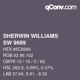 カラーコード: SHERWIN WILLIAMS<br>SW 9689 - Ripe Berry | qconv.com