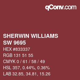 Farbcode: SHERWIN WILLIAMS<br>SW 9695 - Beetroot | qconv.com