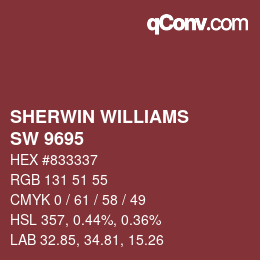 カラーコード: SHERWIN WILLIAMS<br>SW 9695 - Beetroot | qconv.com