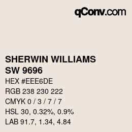 カラーコード: SHERWIN WILLIAMS<br>SW 9696 - Pale Pink | qconv.com