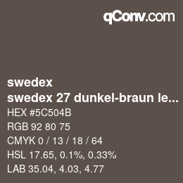 Farbcode: swedex - swedex 27 dunkel-braun ledergenarbt | qconv.com