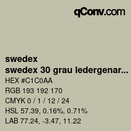 カラーコード: swedex - swedex 30 grau ledergenarbt | qconv.com