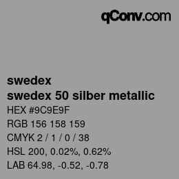 Código de color: swedex - swedex 50 silber metallic | qconv.com