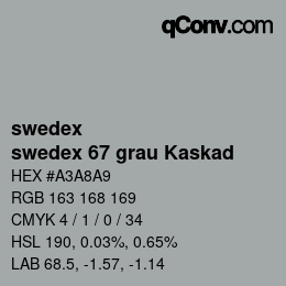 カラーコード: swedex - swedex 67 grau Kaskad | qconv.com