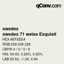 Farbcode: swedex - swedex 71 weiss Exquisit | qconv.com