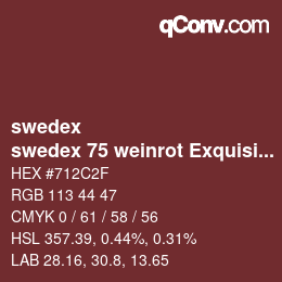 Código de color: swedex - swedex 75 weinrot Exquisit | qconv.com