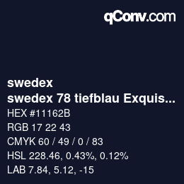 Código de color: swedex - swedex 78 tiefblau Exquisit | qconv.com