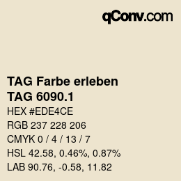 カラーコード: TAG Farbe erleben - TAG 6090.1 | qconv.com