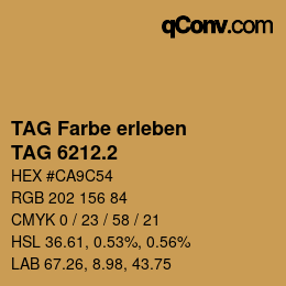 カラーコード: TAG Farbe erleben - TAG 6212.2 | qconv.com