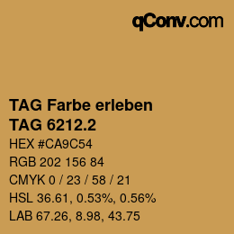 Farbcode: TAG Farbe erleben - TAG 6212.2 | qconv.com