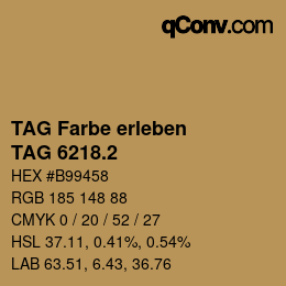 Código de color: TAG Farbe erleben - TAG 6218.2 | qconv.com