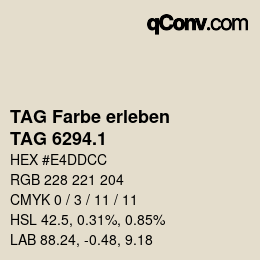 カラーコード: TAG Farbe erleben - TAG 6294.1 | qconv.com