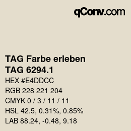 Farbcode: TAG Farbe erleben - TAG 6294.1 | qconv.com