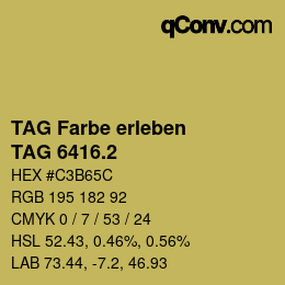 カラーコード: TAG Farbe erleben - TAG 6416.2 | qconv.com