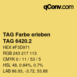 カラーコード: TAG Farbe erleben - TAG 6420.2 | qconv.com
