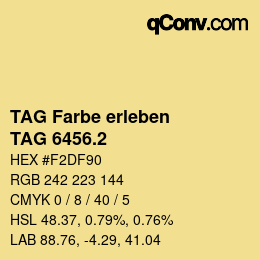 カラーコード: TAG Farbe erleben - TAG 6456.2 | qconv.com