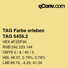 Farbcode: TAG Farbe erleben - TAG 6456.2 | qconv.com