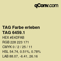 Farbcode: TAG Farbe erleben - TAG 6459.1 | qconv.com