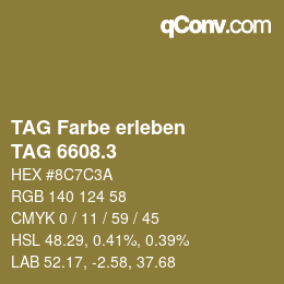 カラーコード: TAG Farbe erleben - TAG 6608.3 | qconv.com