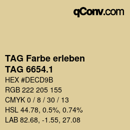 Farbcode: TAG Farbe erleben - TAG 6654.1 | qconv.com