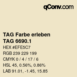 カラーコード: TAG Farbe erleben - TAG 6690.1 | qconv.com