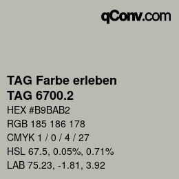 カラーコード: TAG Farbe erleben - TAG 6700.2 | qconv.com