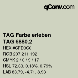 カラーコード: TAG Farbe erleben - TAG 6880.2 | qconv.com