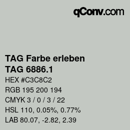 カラーコード: TAG Farbe erleben - TAG 6886.1 | qconv.com