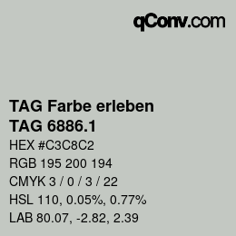 Code couleur: TAG Farbe erleben - TAG 6886.1 | qconv.com