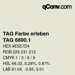 カラーコード: TAG Farbe erleben - TAG 6890.1 | qconv.com