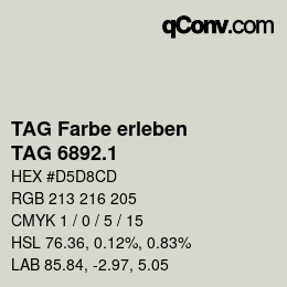 カラーコード: TAG Farbe erleben - TAG 6892.1 | qconv.com
