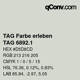 Código de color: TAG Farbe erleben - TAG 6892.1 | qconv.com