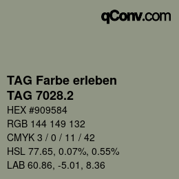 カラーコード: TAG Farbe erleben - TAG 7028.2 | qconv.com