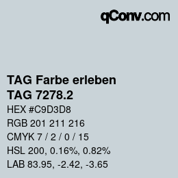 カラーコード: TAG Farbe erleben - TAG 7278.2 | qconv.com