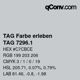 カラーコード: TAG Farbe erleben - TAG 7296.1 | qconv.com