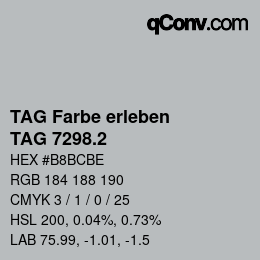 カラーコード: TAG Farbe erleben - TAG 7298.2 | qconv.com