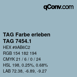 カラーコード: TAG Farbe erleben - TAG 7454.1 | qconv.com