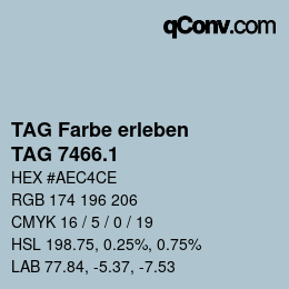 カラーコード: TAG Farbe erleben - TAG 7466.1 | qconv.com