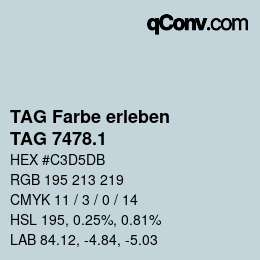 カラーコード: TAG Farbe erleben - TAG 7478.1 | qconv.com