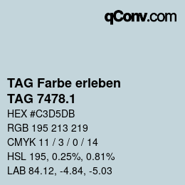 Código de color: TAG Farbe erleben - TAG 7478.1 | qconv.com