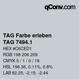 カラーコード: TAG Farbe erleben - TAG 7494.1 | qconv.com