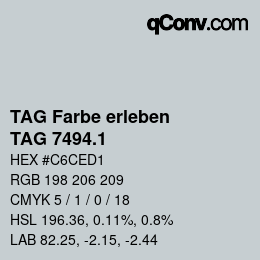 Code couleur: TAG Farbe erleben - TAG 7494.1 | qconv.com