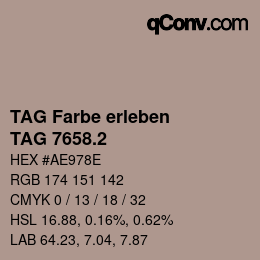 カラーコード: TAG Farbe erleben - TAG 7658.2 | qconv.com