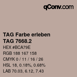 カラーコード: TAG Farbe erleben - TAG 7668.2 | qconv.com