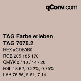 カラーコード: TAG Farbe erleben - TAG 7678.2 | qconv.com