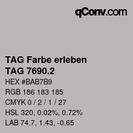 カラーコード: TAG Farbe erleben - TAG 7690.2 | qconv.com